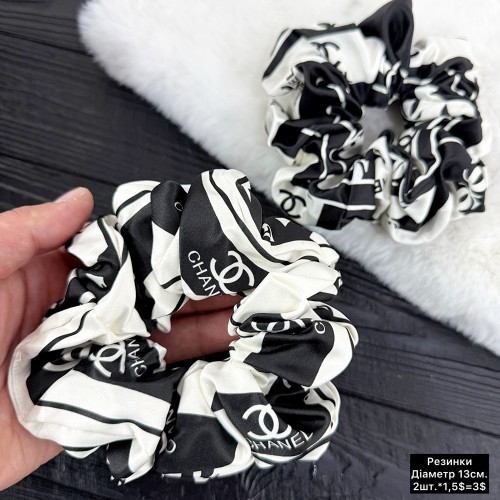 Резинки для волосся 10365 Ціна за 2 шт. (Діаметр 12см.)